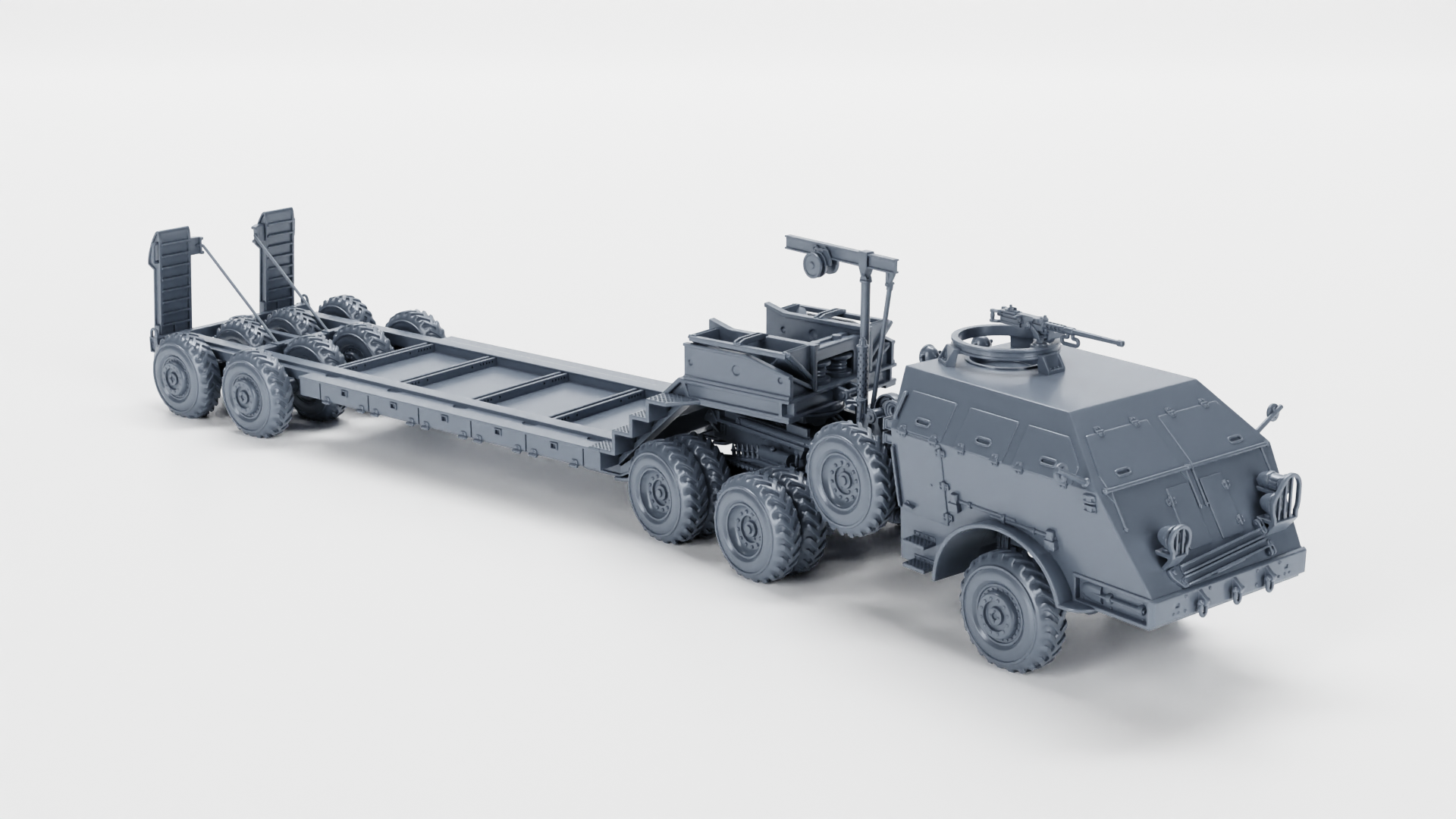 M25 Tank Transporter Dragon Wagon (US) - HEAVY TRANSPORTERS+TRAILERS of WW2 - US Army - 28mm Scale - Tank - Miniature - wargame3d