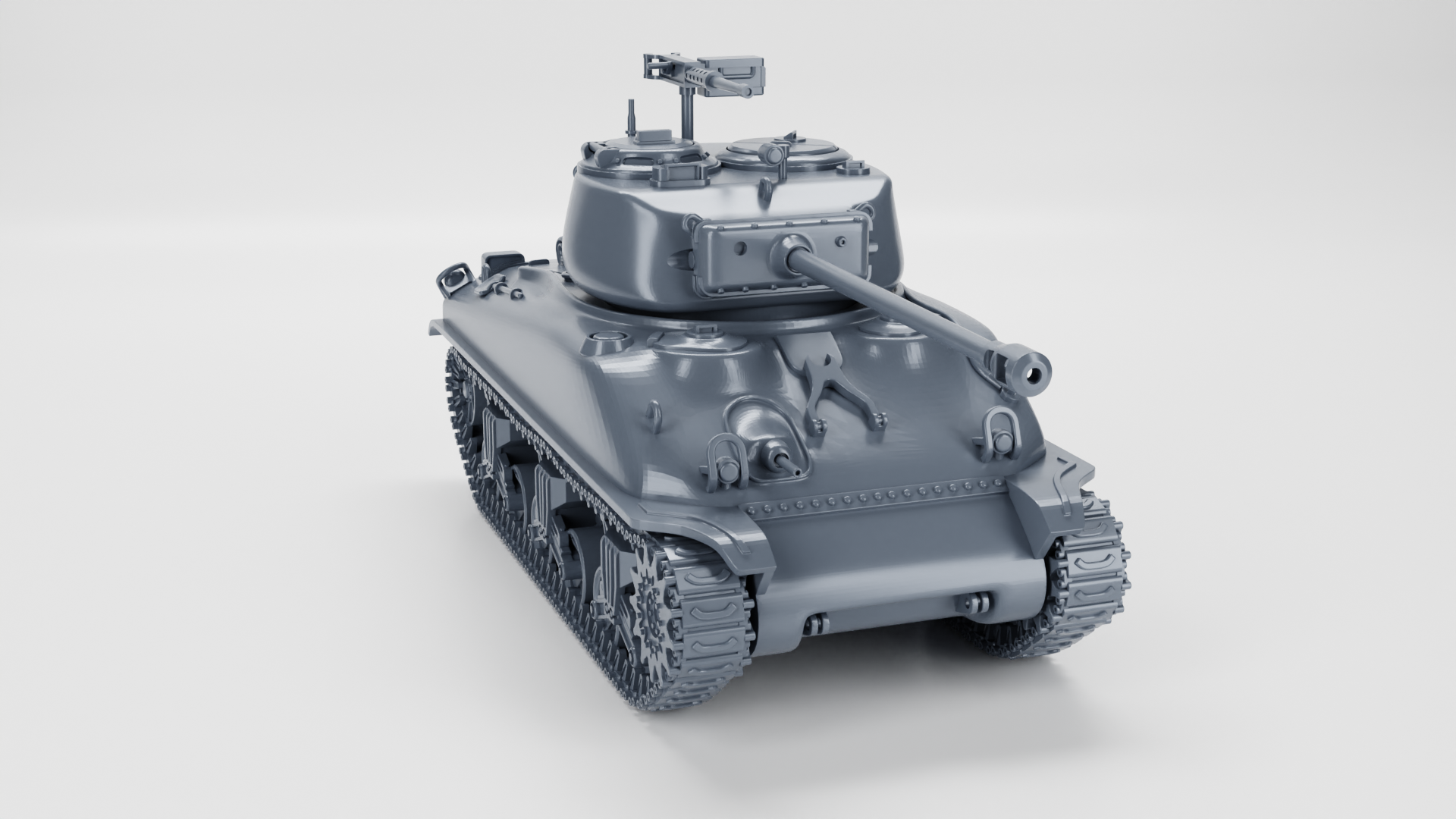 Sherman M4A1 76mm Cast Hull - US Army - 28mm Scale - Tank - Miniature - wargame3d