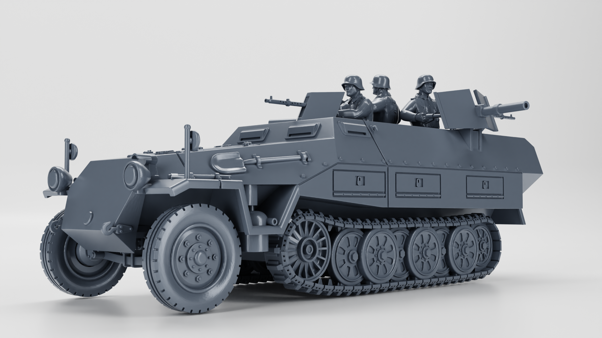 Sd.Kfz.251_16 Ausf.D Flammpanzerwagen - German Army - 28mm Scale - wargame3d