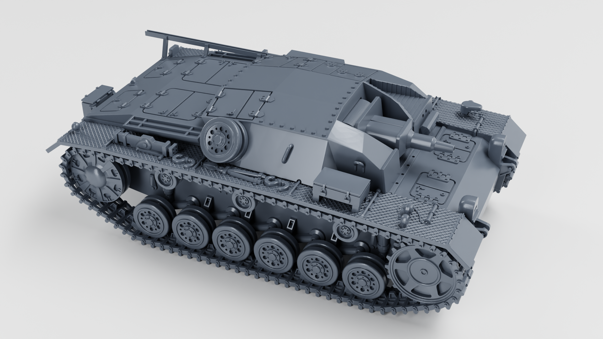 Sturmgeschutz III Ausf.B - German Sturmpanzer - WWII - German Army - wargame3d - 28mm Scale