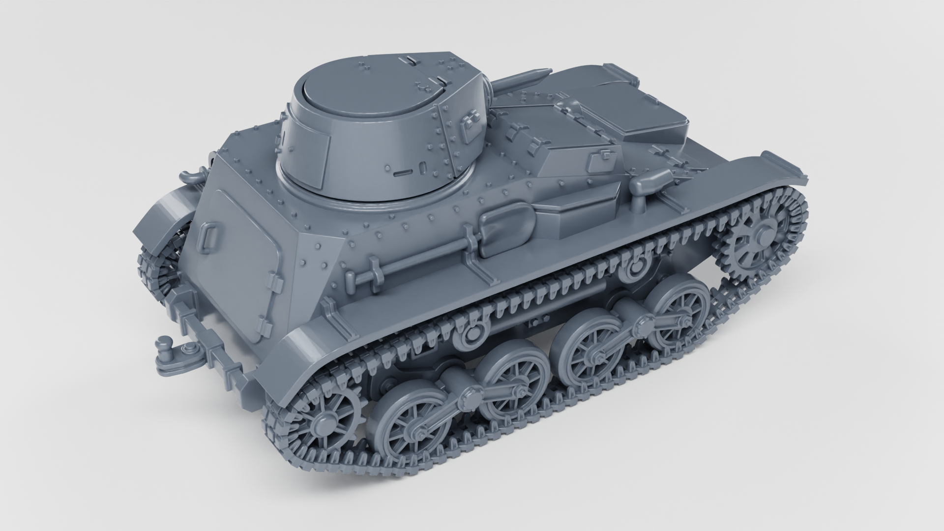 Type 94 Tankette (early) + Trailer - Japanese Army - 28mm Scale - wargame3d