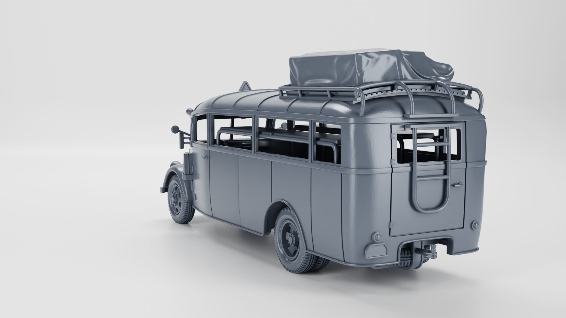 Opel Blitz Ambulance Bus (3.6S Omnibus) - Germany - wargame3d - 28mm Scale