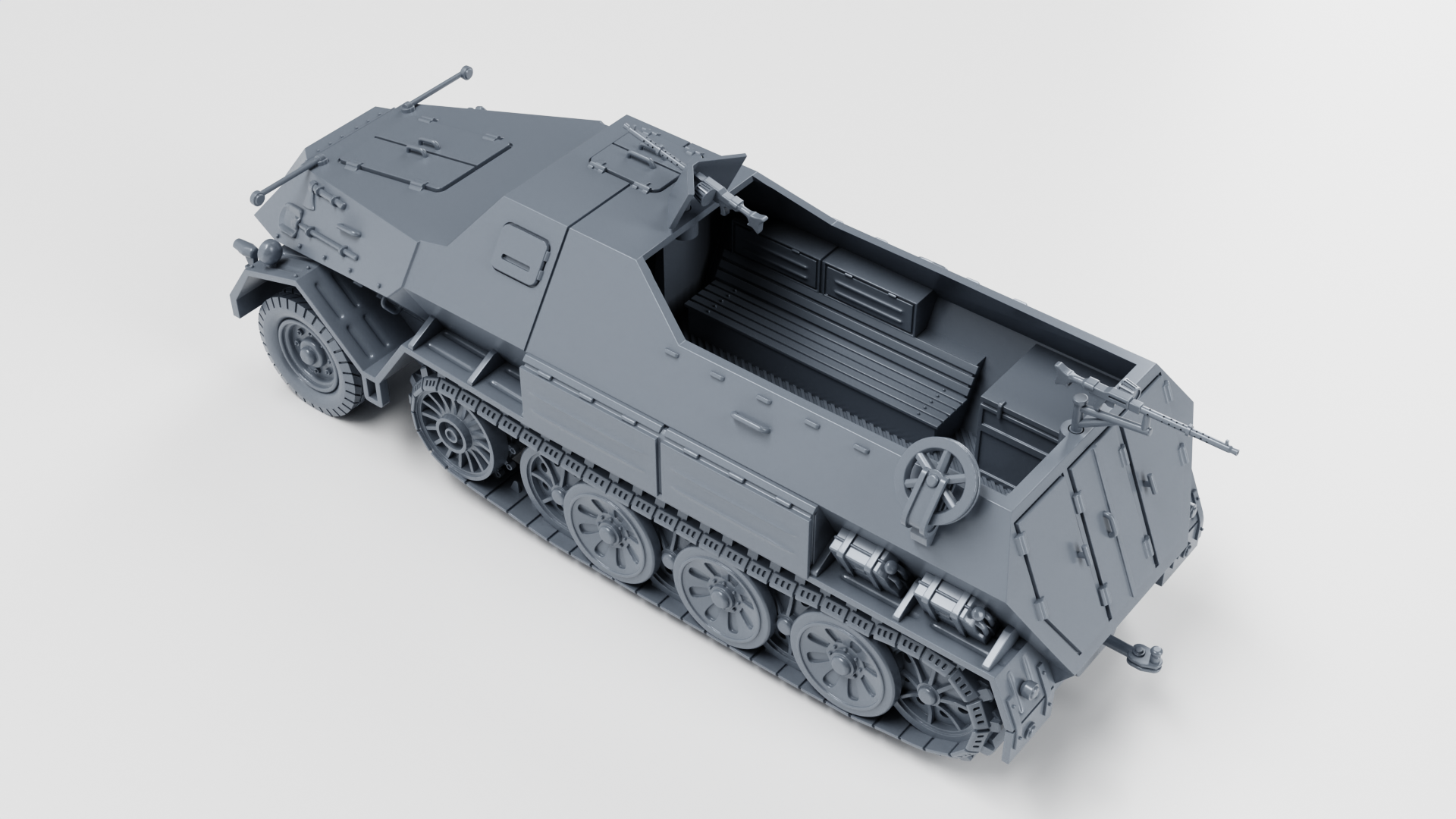 Sd.Kfz.8 DB10 Gepanzerte 12t - German Army - 28mm Scale - wargame3d