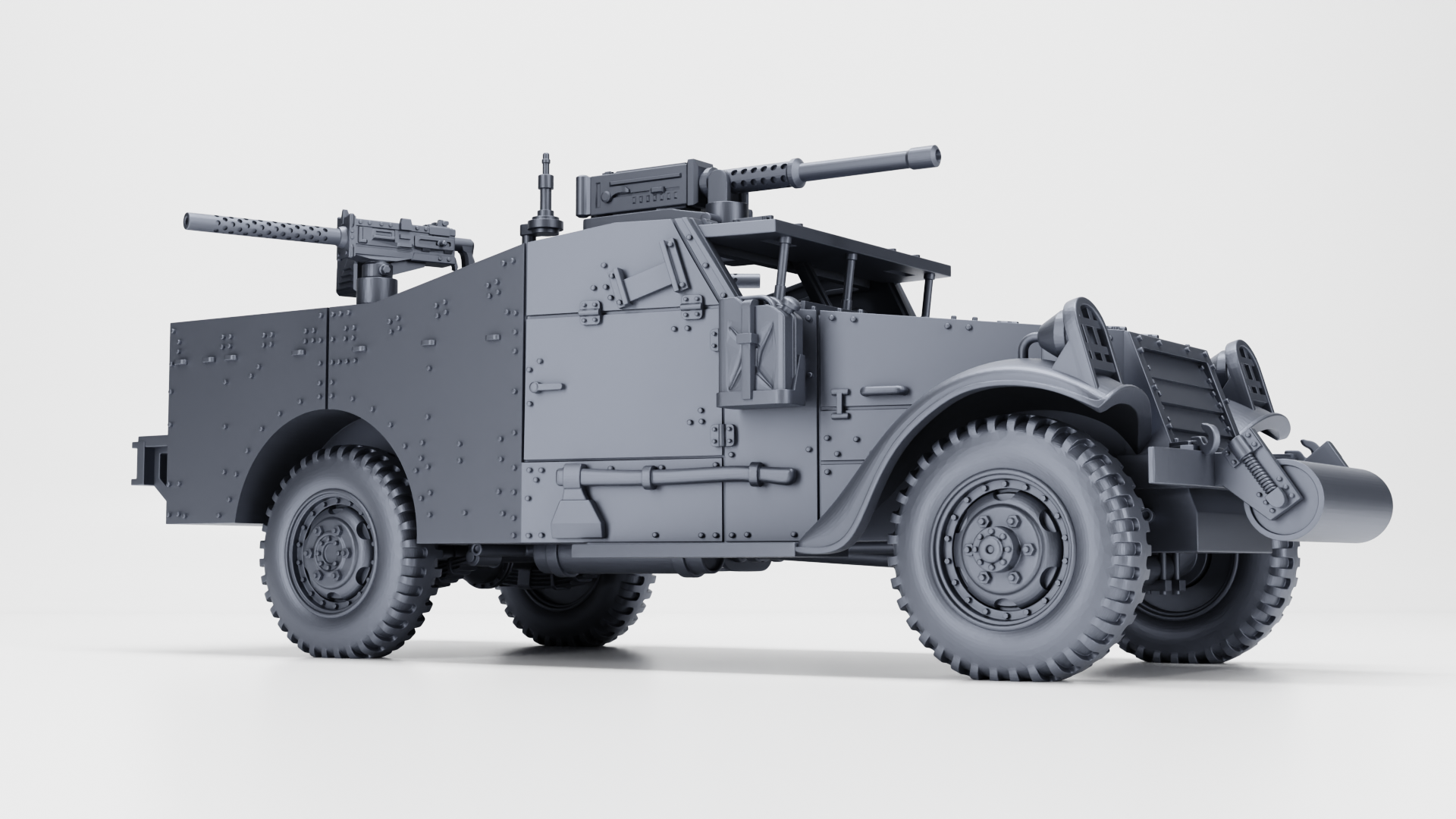 M3A1 Scout Car - White car (US) - Fighting Vehicles of the East Indies Armies - UK Army - 28mm Scale - wargame3d