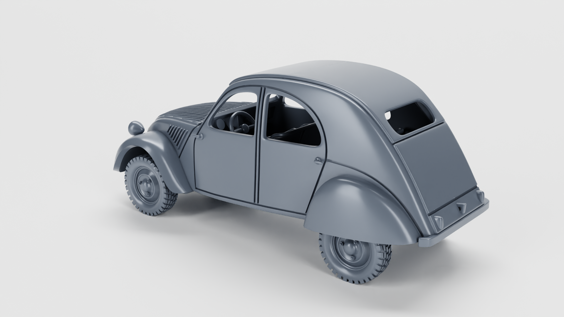 Citroen 2CV (France) - French Army - 28mm Scale - wargame3d