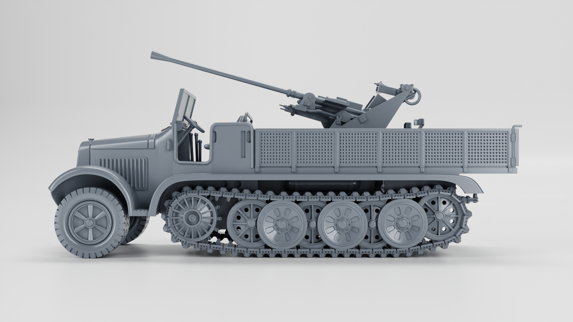 Sd.Kfz.6-2 - 3.7cm Flak 36 Auf 5t Zugkraftwagen - German Army - 28mm Scale - wargame3d
