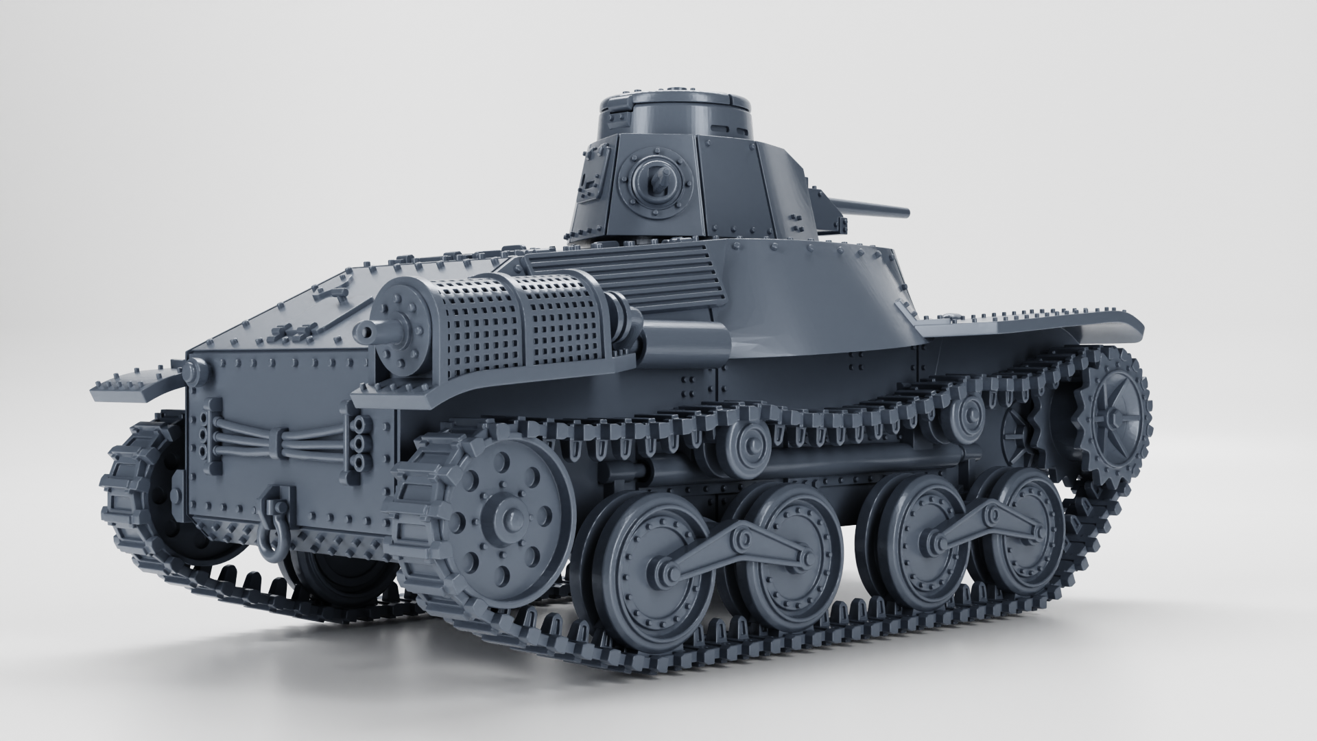 Type 95 Ha-Go Light Tank - Japanese Army - 28mm Scale - wargame3d