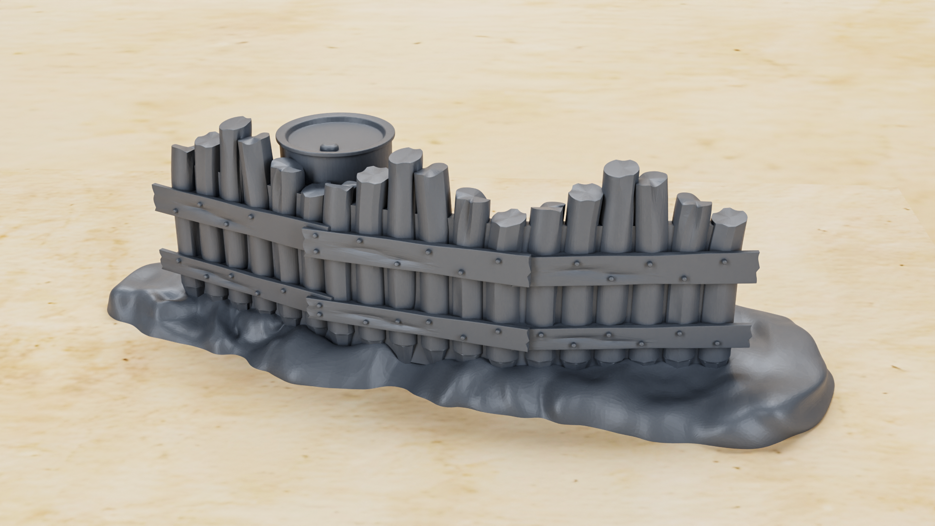 Barricade Part 1 - 9 Barricades- 28mm Scale - wargame3d