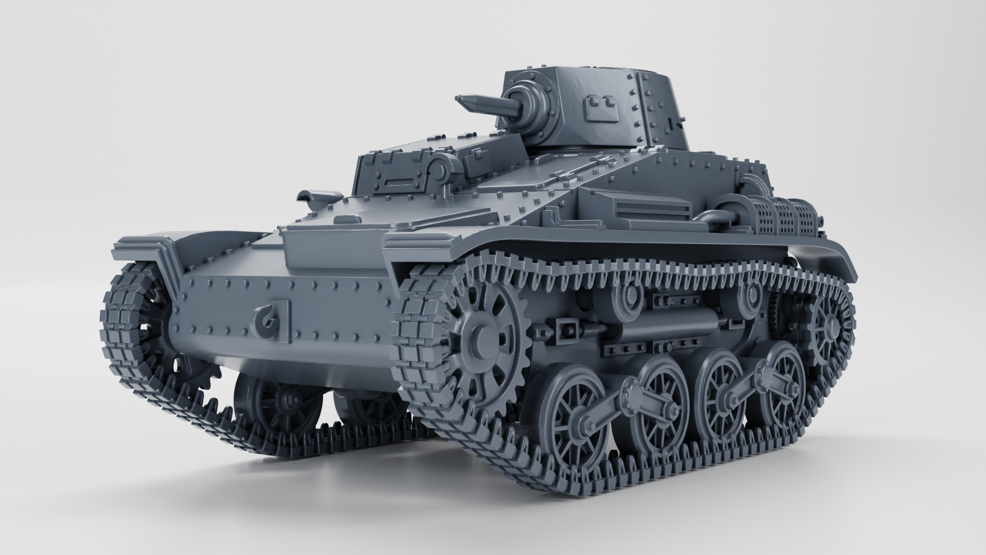 Type 94 Tankette (early) + Trailer - Japanese Army - 28mm Scale - wargame3d