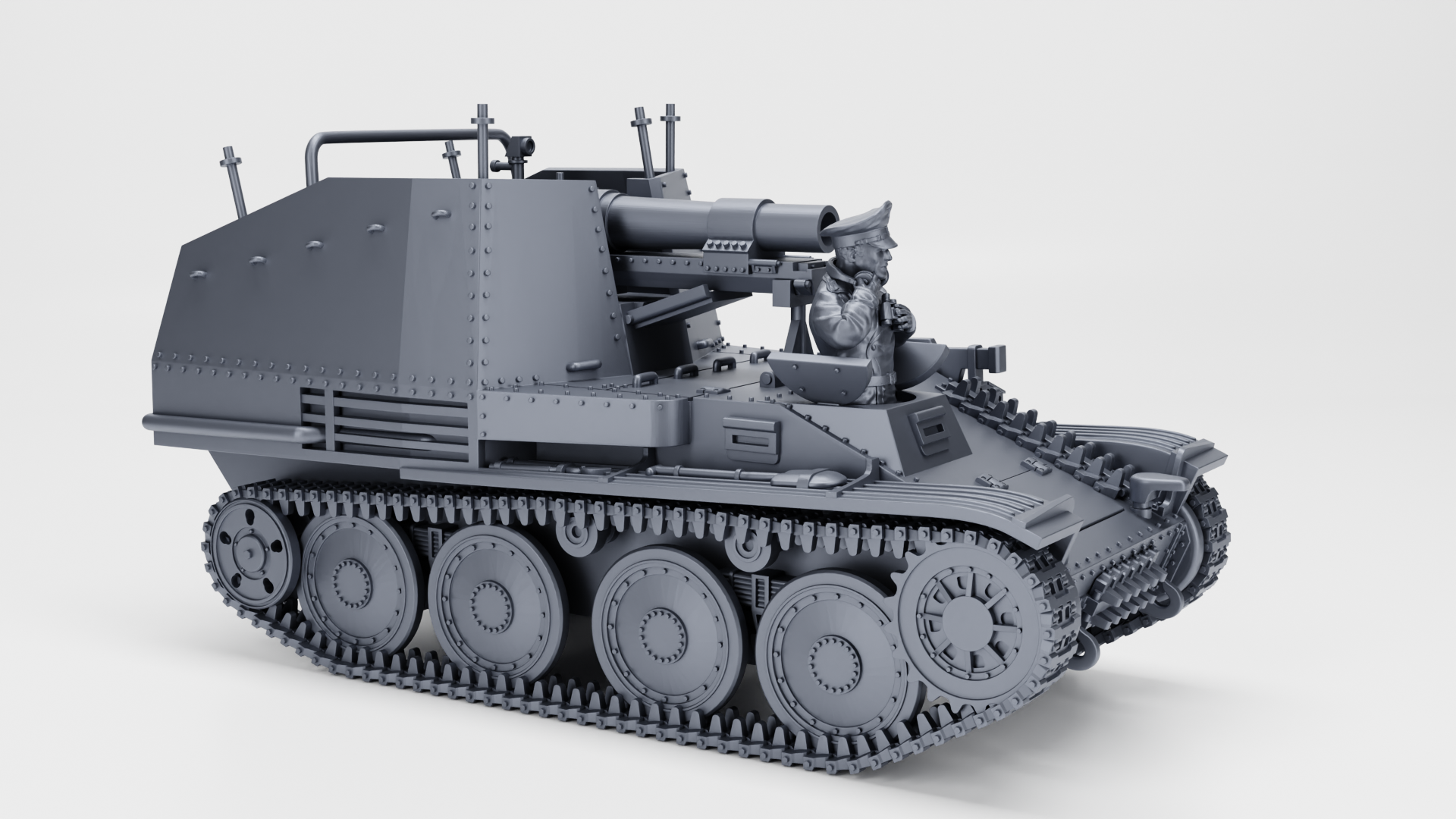 sIG 33 auf Panzer 38(t) Ausf.K Grille - German Sturmpanzer - WWII - German Army - wargame3d - 28mm Scale
