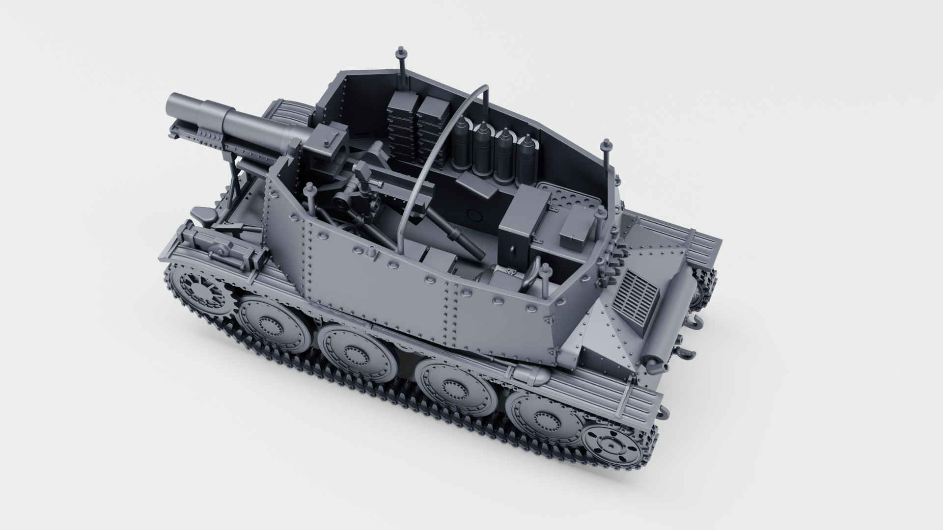 sIG 33 auf Panzer 38(t) Ausf.H Grille - German Sturmpanzers - WWII - German Army - wargame3d - 28mm Scale