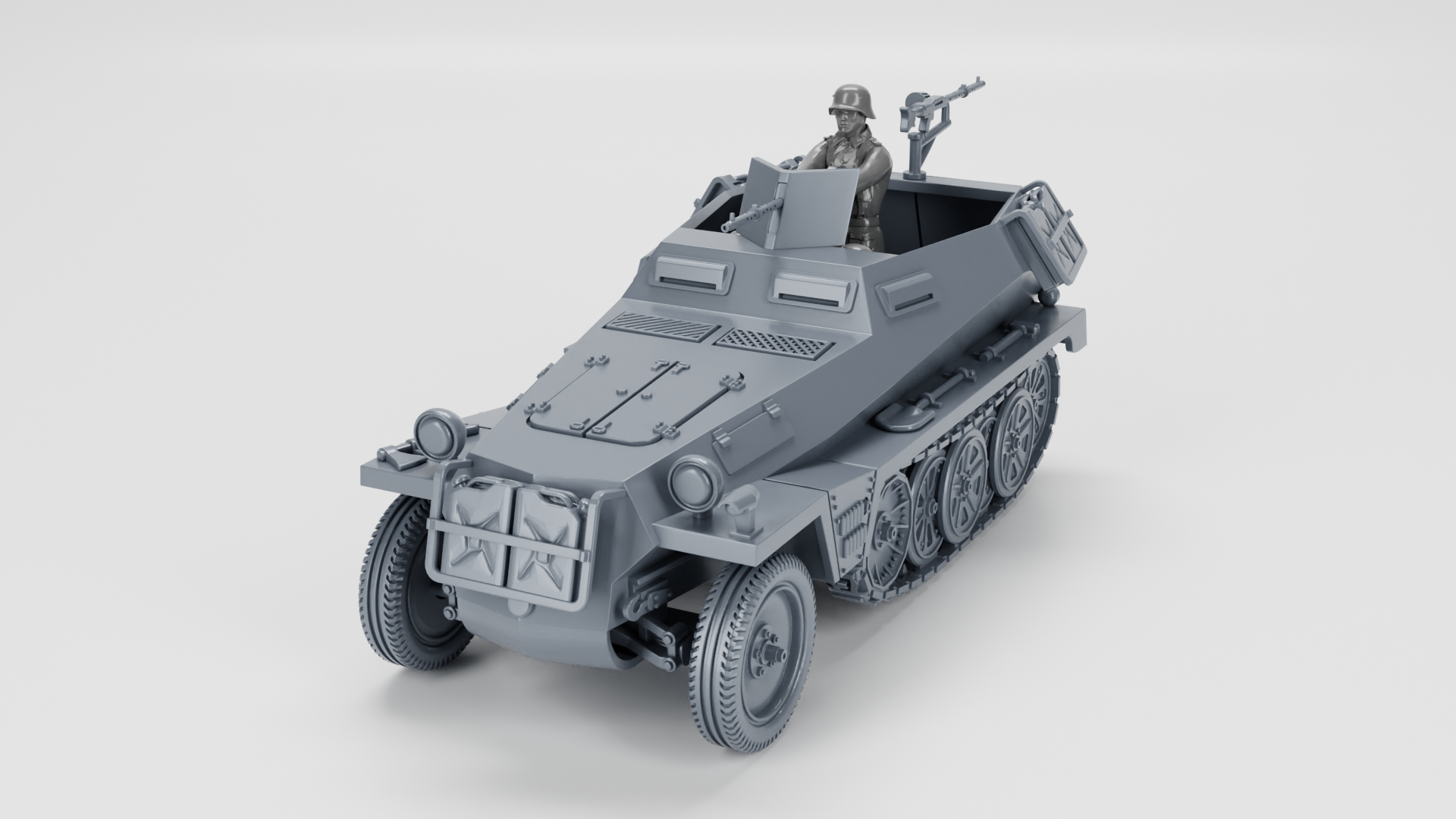 Sd.Kfz.250-1 Leichter Schützenpanzerwagen - German Army - 28mm Scale - wargame3d
