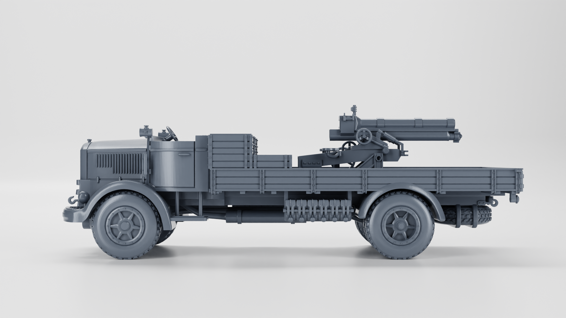 Autocannone da 100-17 su Lancia 3RO - Italian Army - 28mm Scale - wargame3d