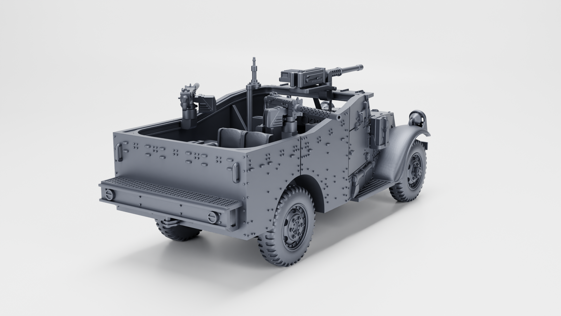 M3A1 Scout Car - White car (US) - Fighting Vehicles of the East Indies Armies - UK Army - 28mm Scale - wargame3d