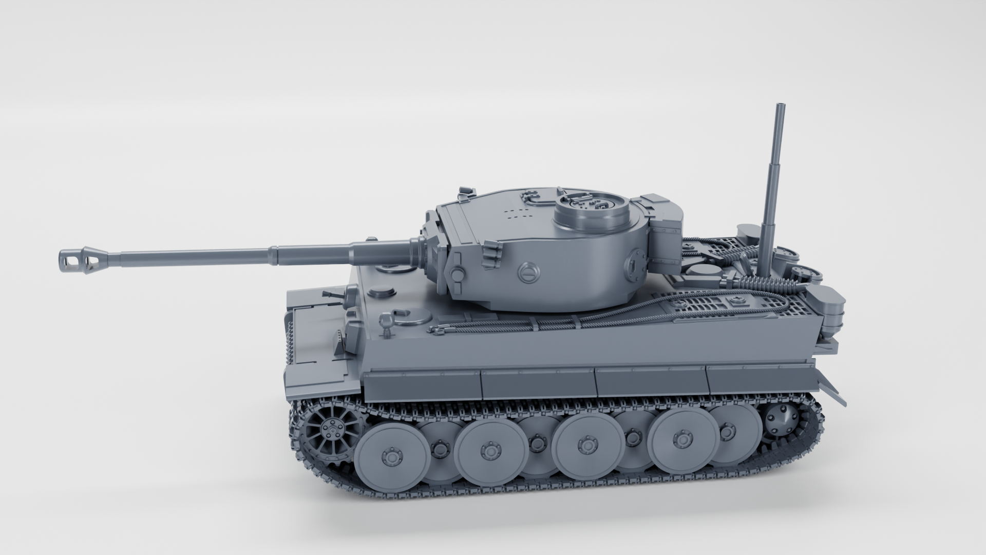 Tiger I Ausf.H (Sd.kfz.181) - WWII - German Army - wargame3d- 28mm Scale