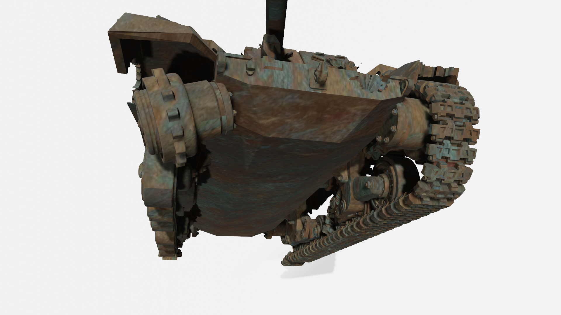 Destroyed Archer, Self Propelled 17 Pdr Anti-tank gun - wargame3d - UK Army - 28mm Scale - Bolt Action