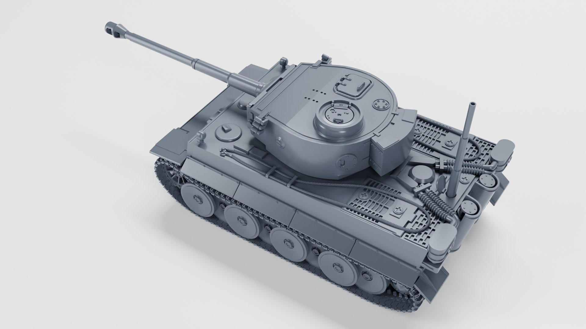 Tiger I Ausf.H (Sd.kfz.181) - WWII - German Army - wargame3d- 28mm Scale