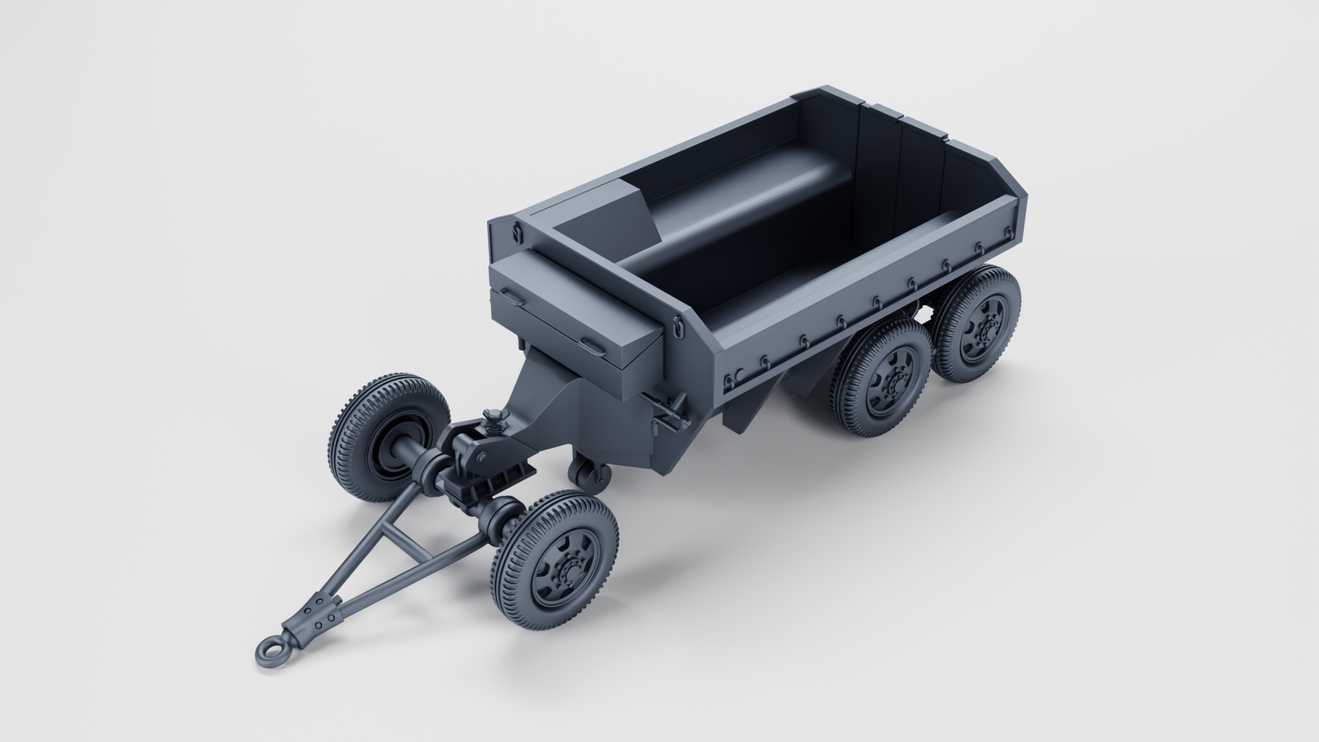 M23 Ammunition Trailer (US) - HEAVY TRANSPORTERS+TRAILERS of WW2 - US Army - 28mm Scale - Tank - Miniature - wargame3d