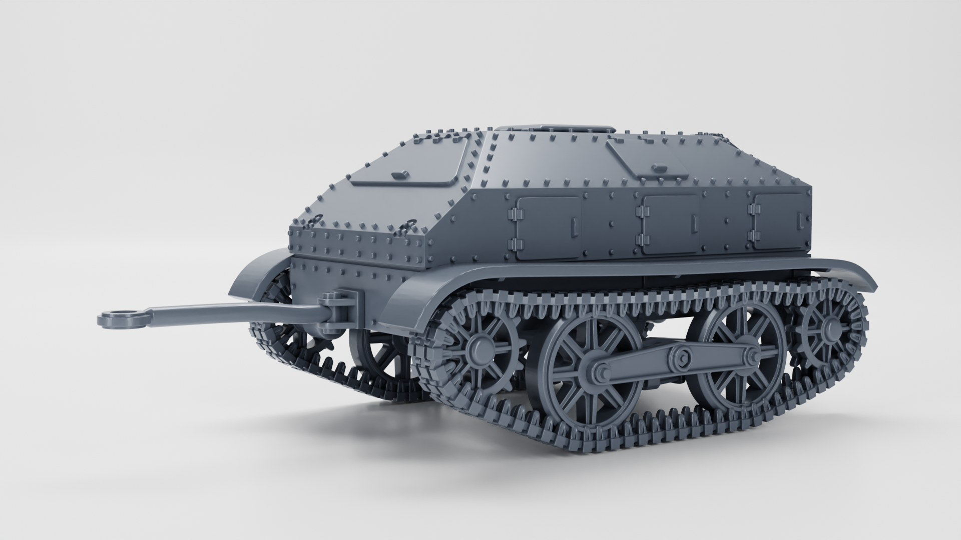 Type 94 Tankette (early) + Trailer - Japanese Army - 28mm Scale - wargame3d