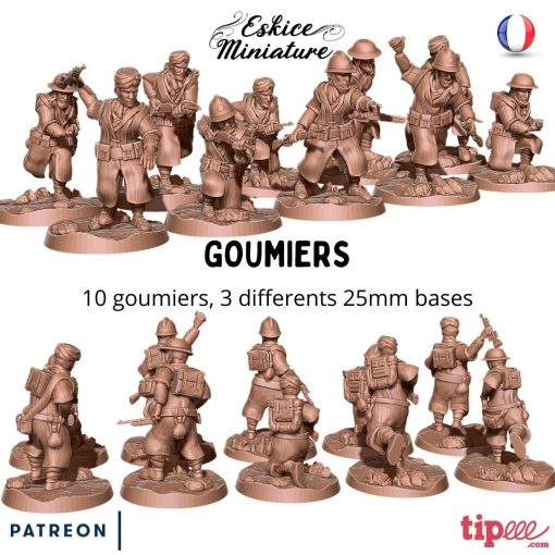 Goumiers - French Army - 28mm - Eskice Miniature