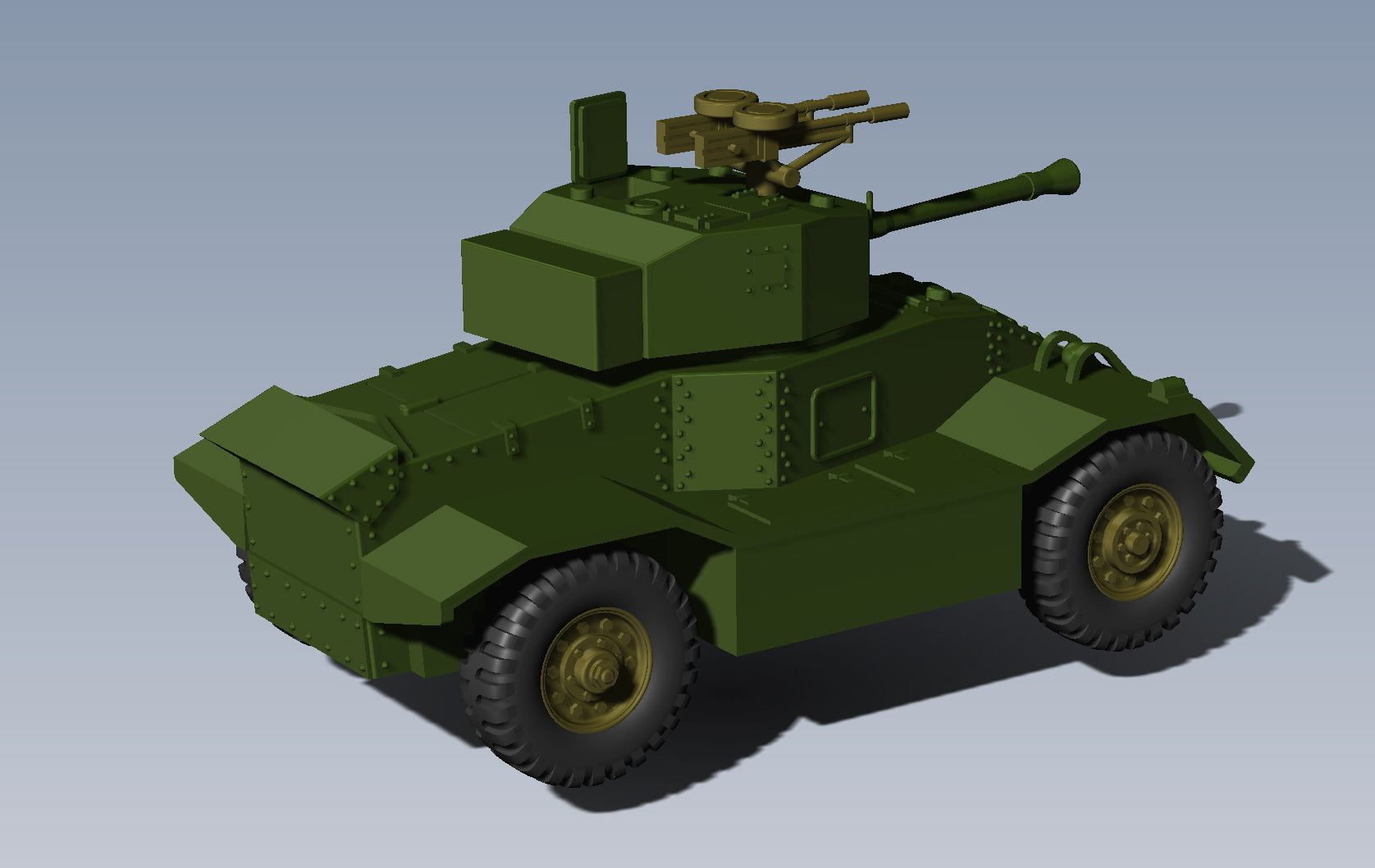 AEC Mk.III Armoured Car - UK Army - 28mm Scale - wargame3d