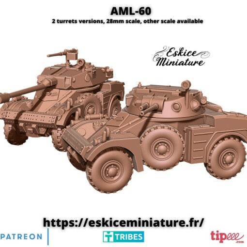 AML 60 - French Army - 15mm - Eskice Miniature