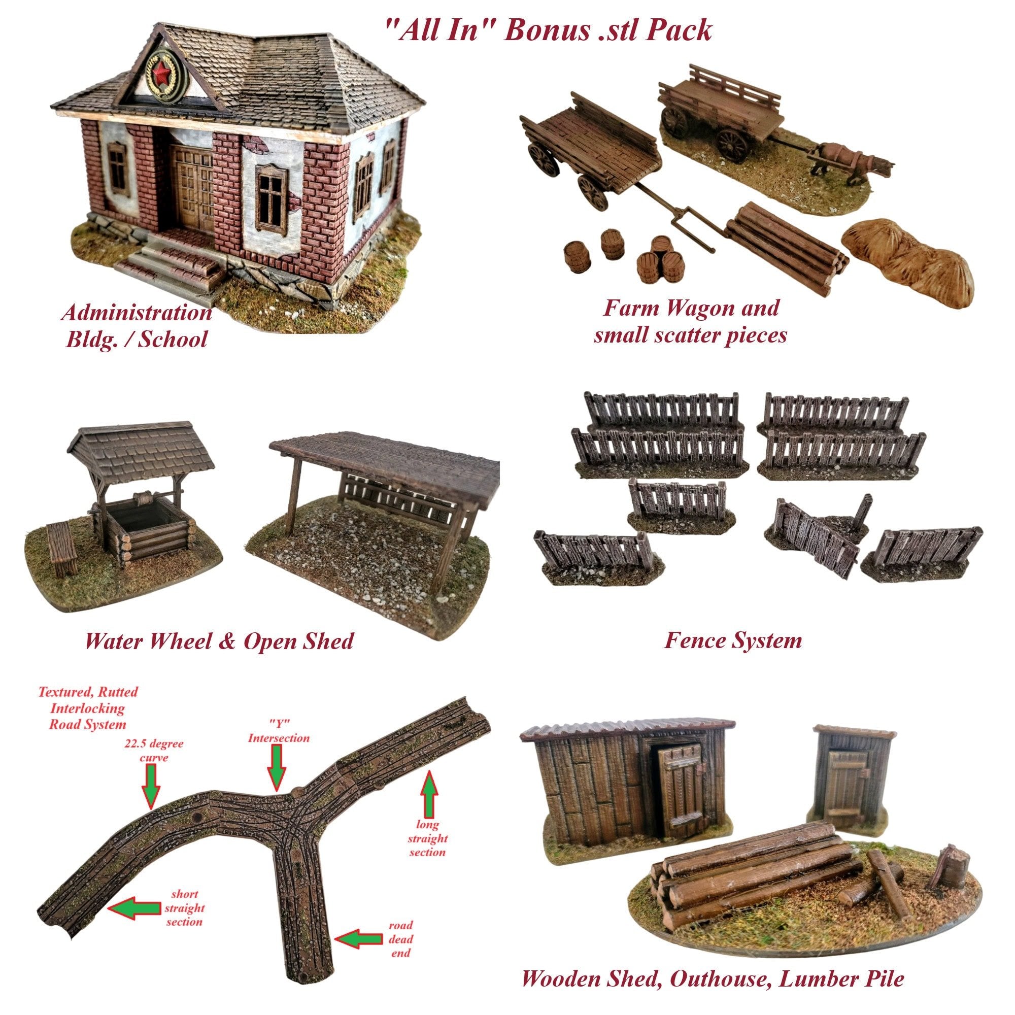 East Front Terrain Pack Part 2 - War Games And Dioramas - 28 mm - Bolt Action