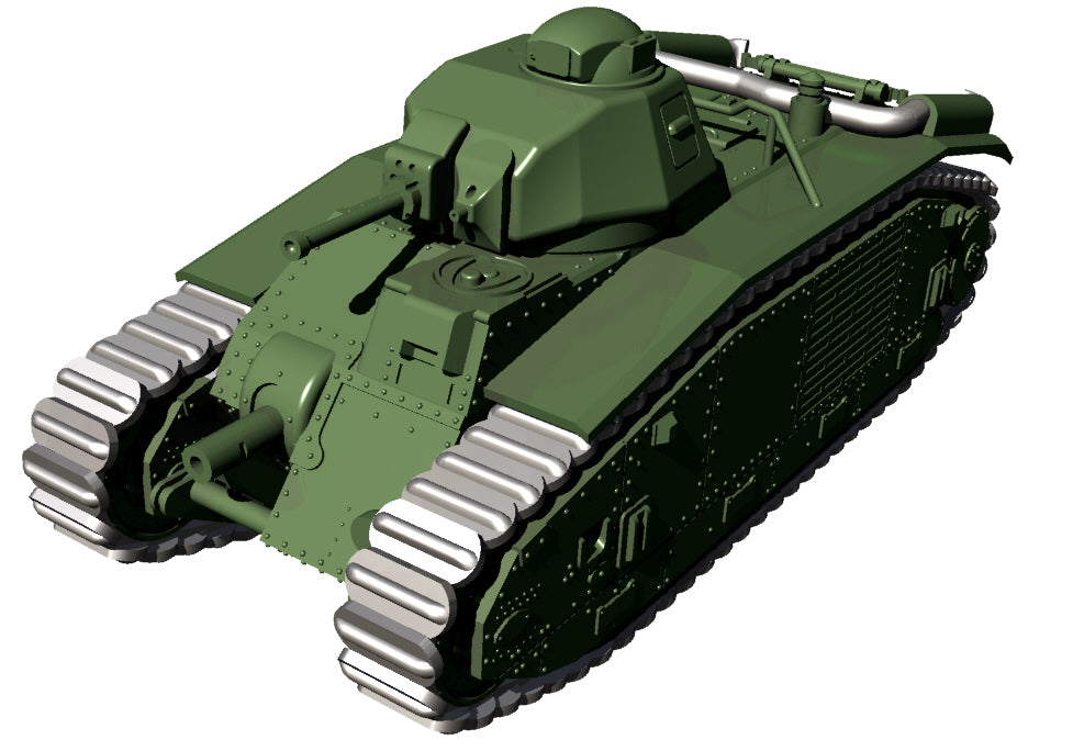 Char B1 BIS - French Army - wargame3d- 28mm Scale