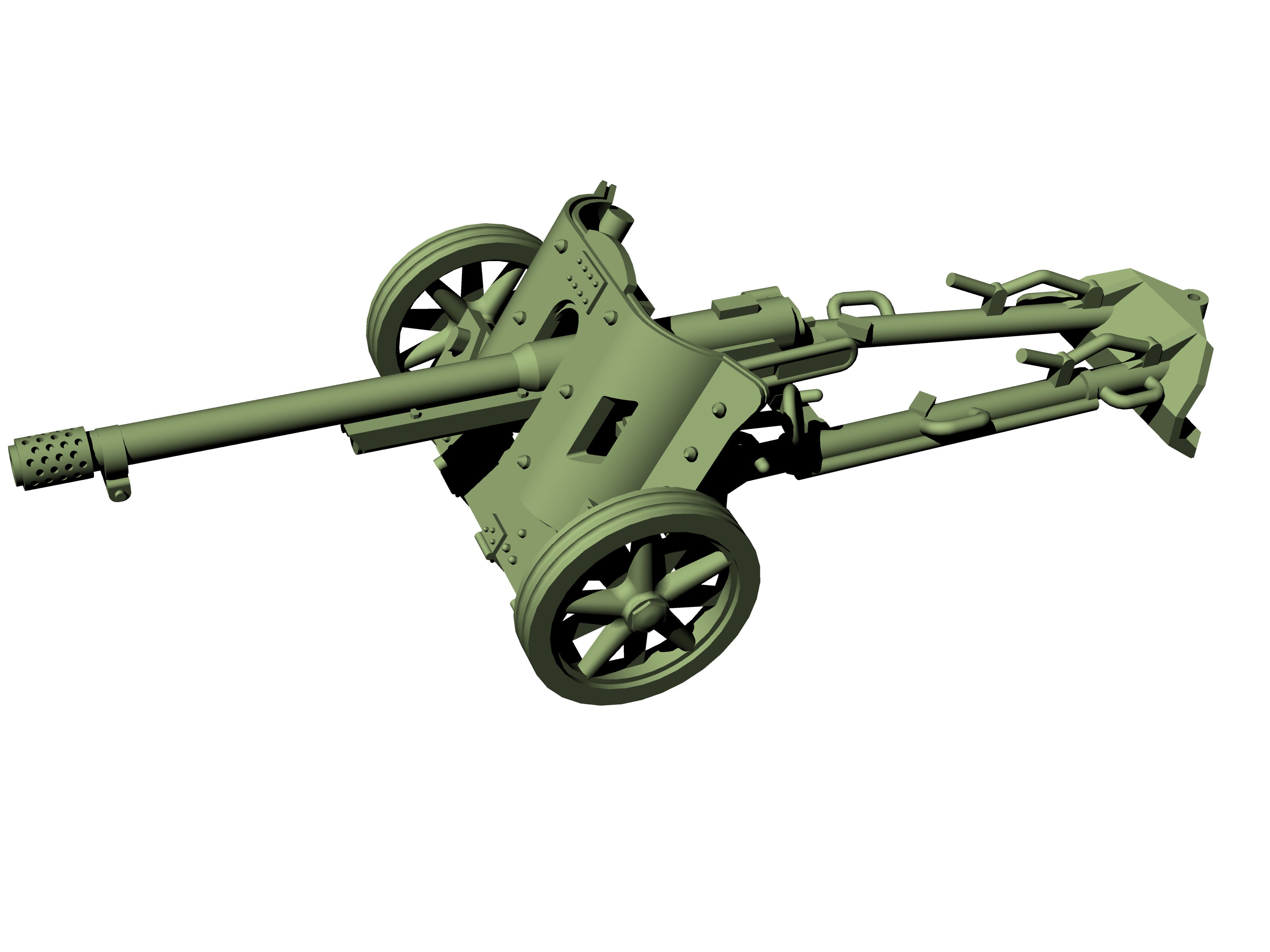 Cannone 75-39 medium anti-tank gun - Italian Army - 28mm Scale - wargame3d