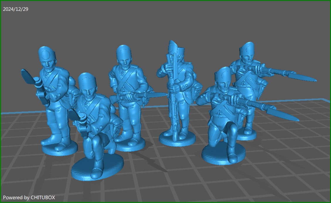 28mm Austrian French Revolution Hungarian Line Skirmishing 1790-1800 - 6 Minis - MC Minis