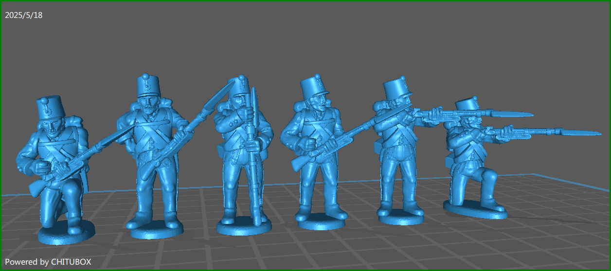 28mm Austrian Grenzers btg 1805-15 skirmishing - 6 Minis - MC Minis