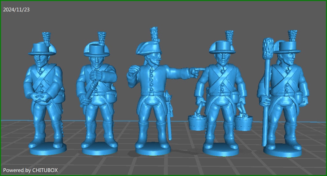 28mm Austian French Revolution Artillery 1790-1798 - 5 Minis - MC Minis