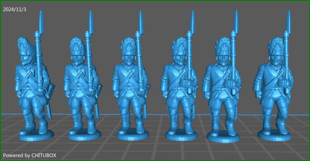 28mm Austrian French Revolution Grenadier Btg 1790-1800 - 9 minis - MC Mini