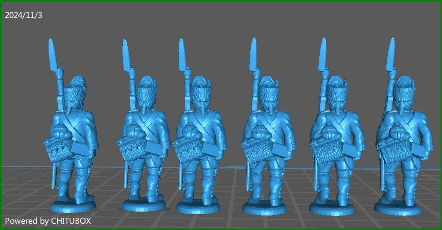 28mm Austrian French Revolution Grenadier Btg 1790-1800 - 9 minis - MC Mini