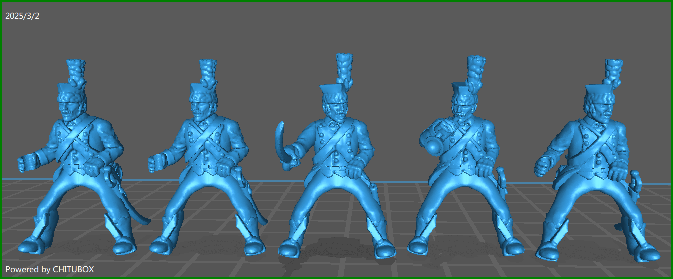 28mm French Revolution Austrian Uhlans - 5 Minis - MC Minis