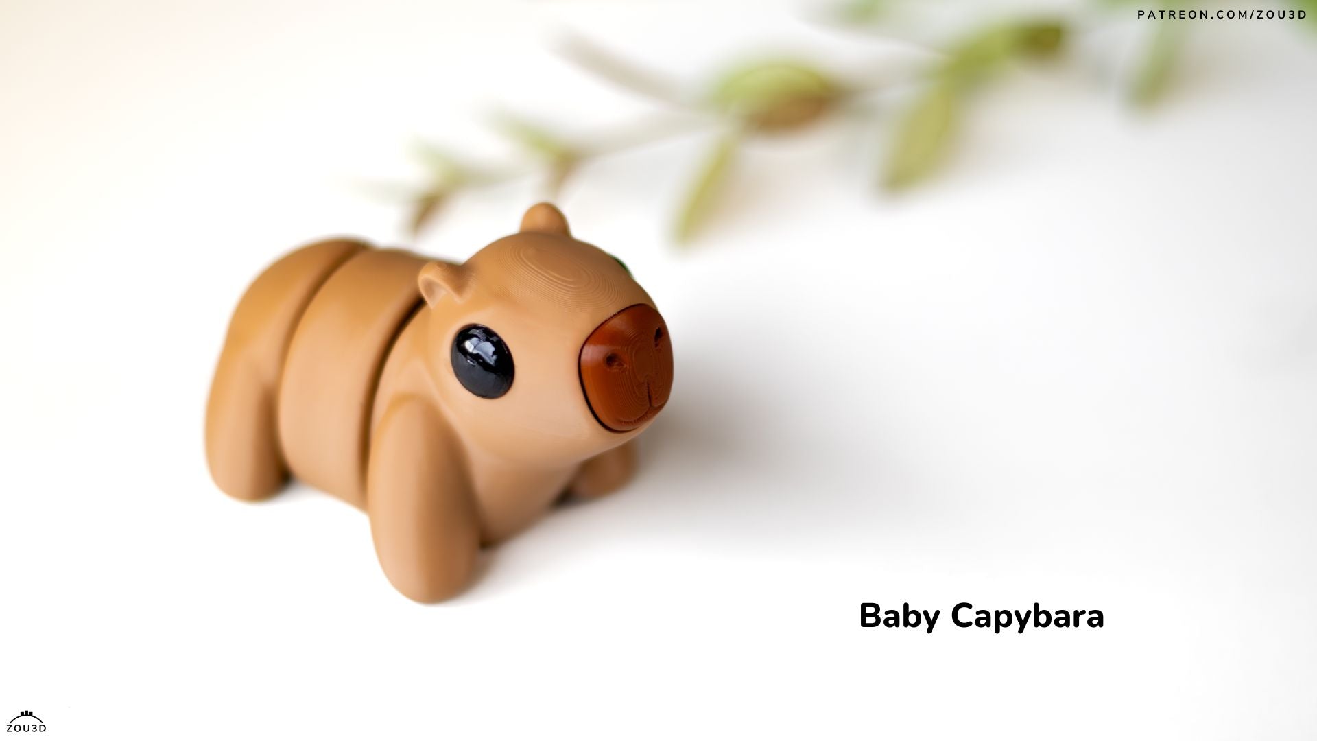 Baby Capybara - Articulated - Keychain - Desk Ornament - ZOU3D