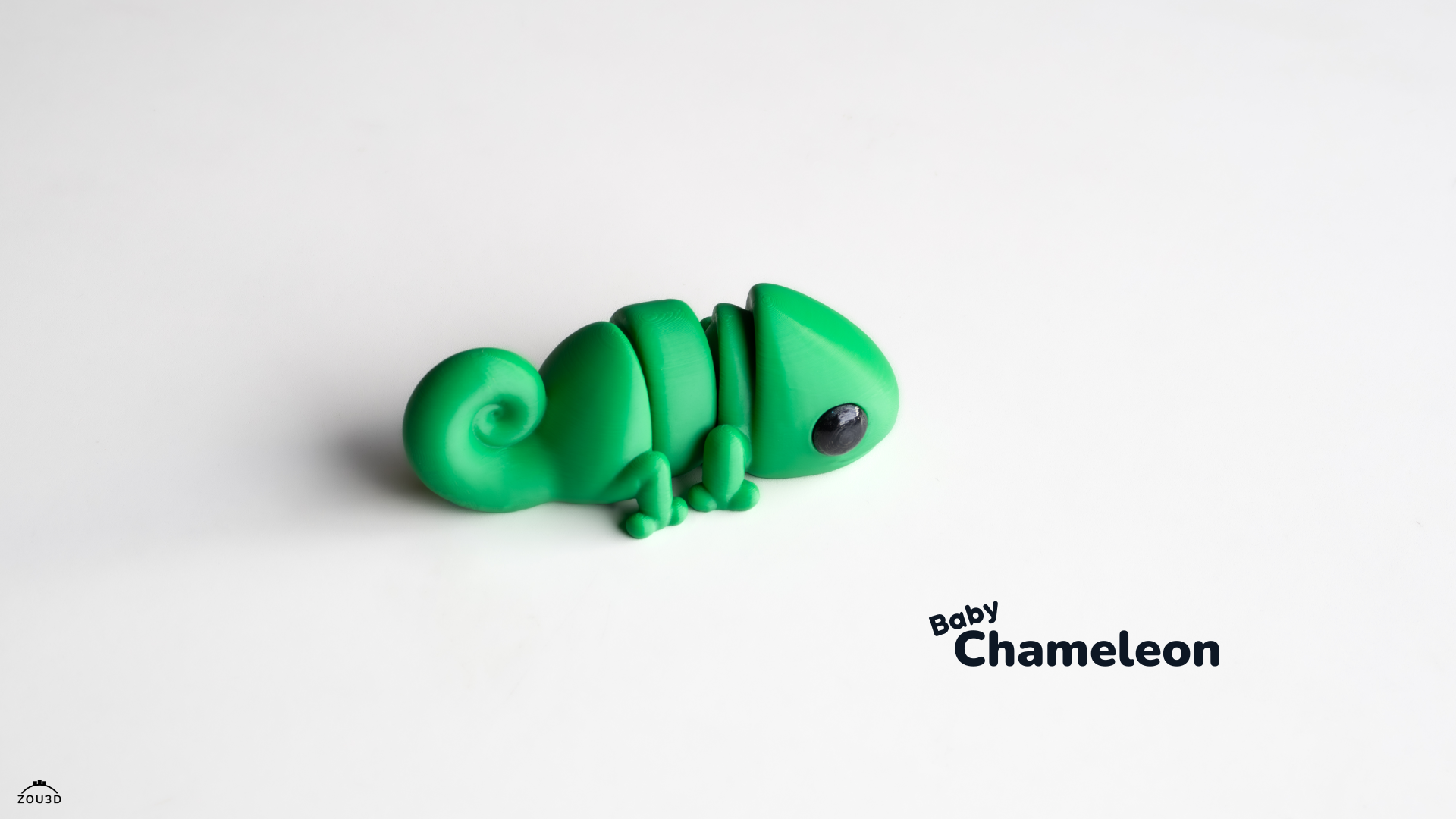 Baby Chameleon - Articulated - Keychain - Desk Ornament - ZOU3D