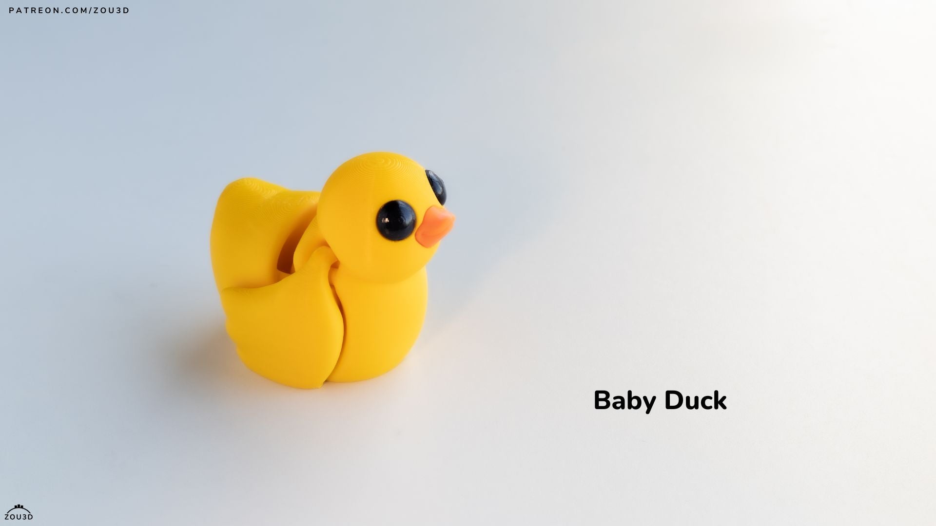 Baby Duck - Articulated - Keychain - Desk Ornament - ZOU3D