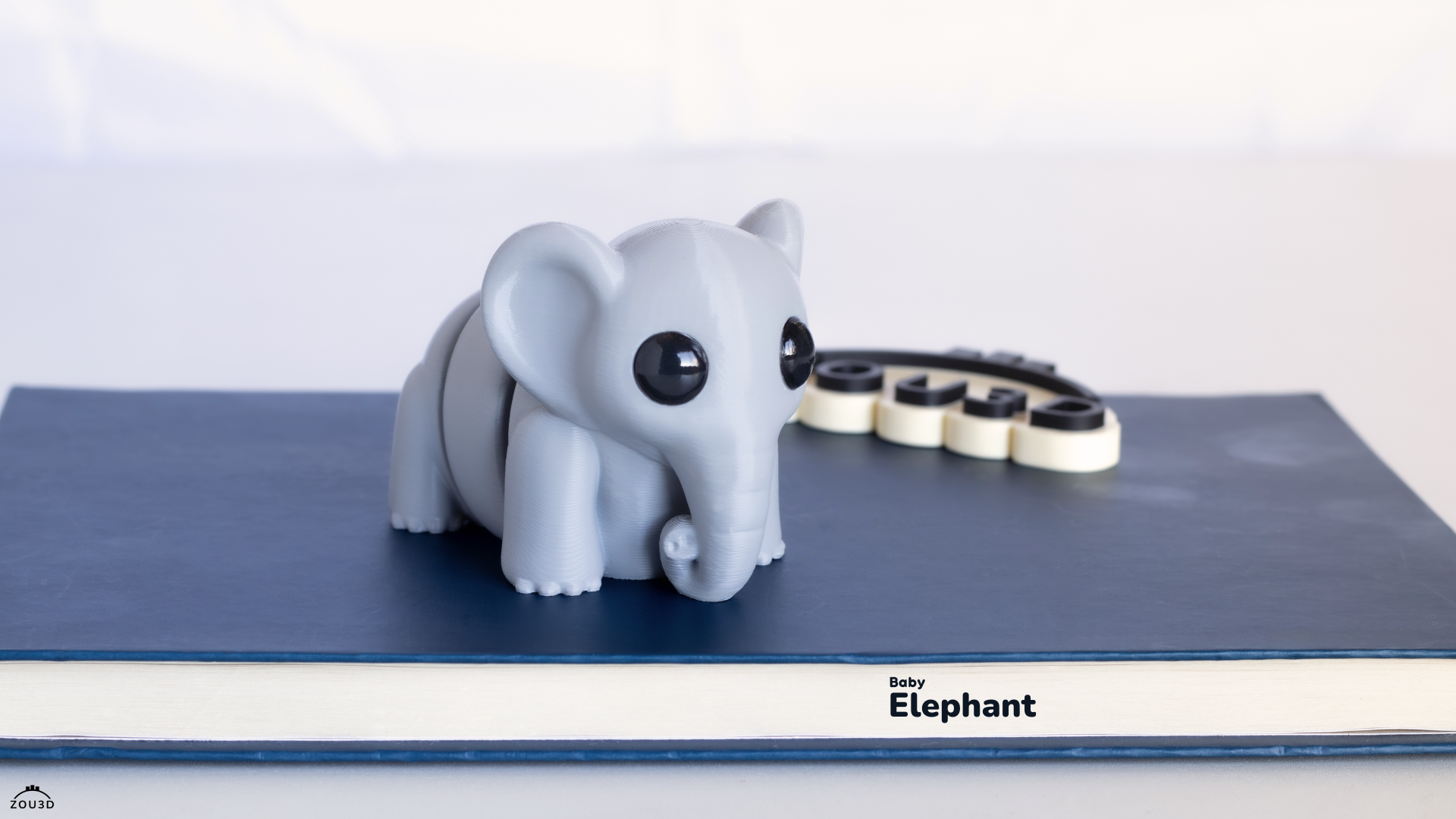 Baby Elephant - Articulated - Keychain - Desk Ornament - ZOU3D
