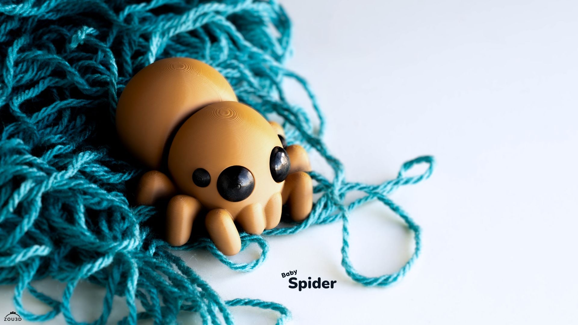 Baby Spider - Articulated - Keychain - Desk Ornament - ZOU3D