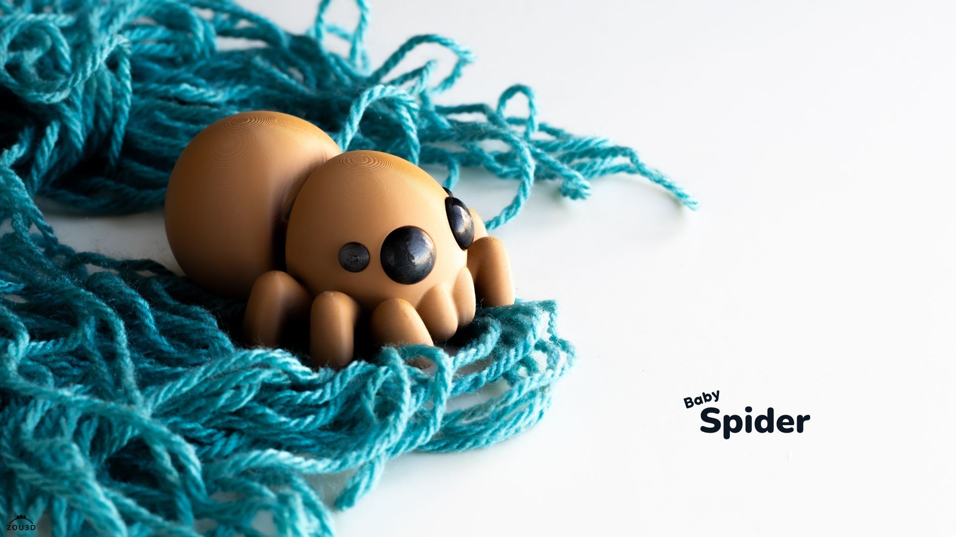 Baby Spider - Articulated - Keychain - Desk Ornament - ZOU3D