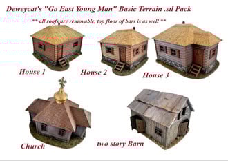Basic Eastern Front Terrain Pack - War Games And Dioramas - 28 mm - Bolt Action