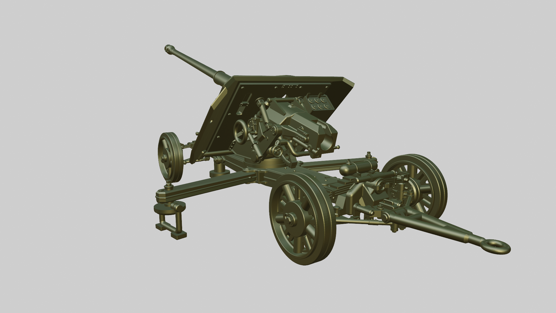 Pak 43 88mm Anti-Tank Gun - German Army - wargame3d- 28mm Scale