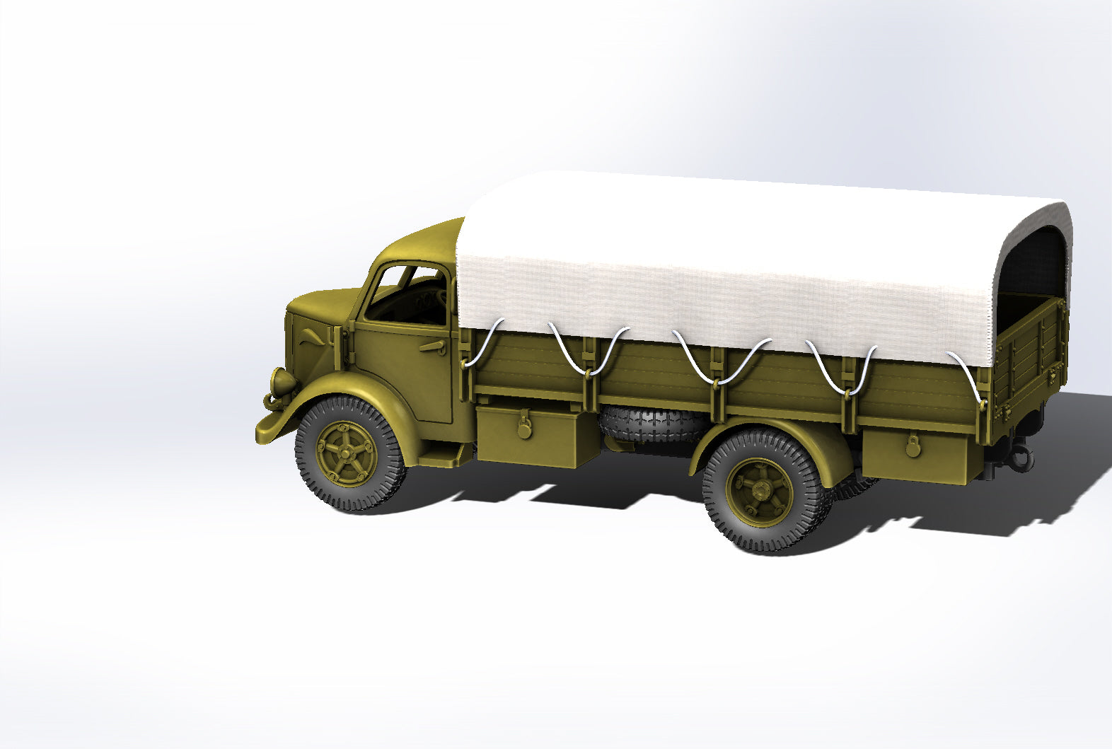 Medium Truck Bianchi Miles (Italy, WW2) - Italian Army - 28mm Scale - wargame3d