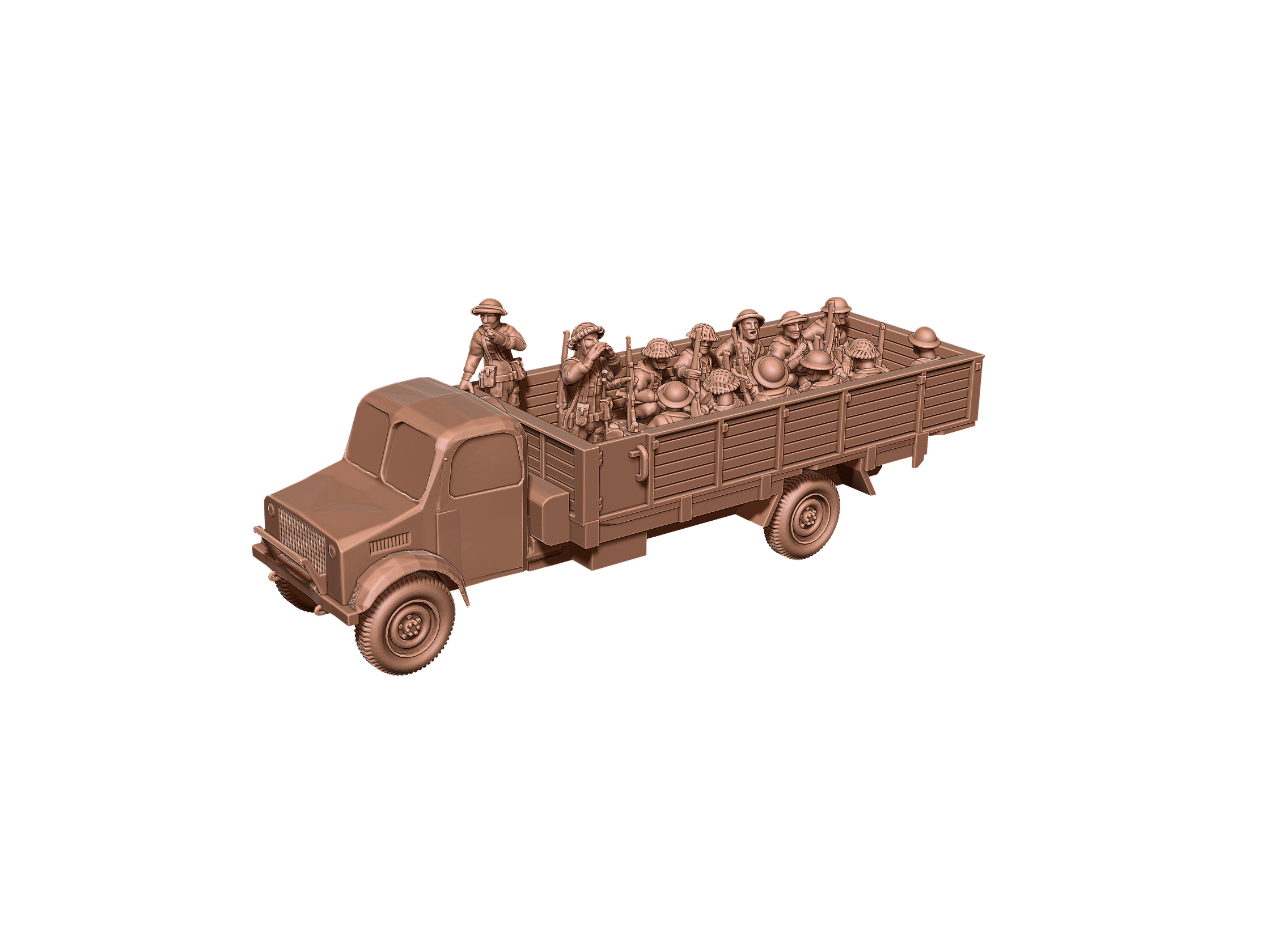 Camion Bedford - British Army - Great for Table Top War Games and Dioramas - Resin 28mm - Eskice Miniature