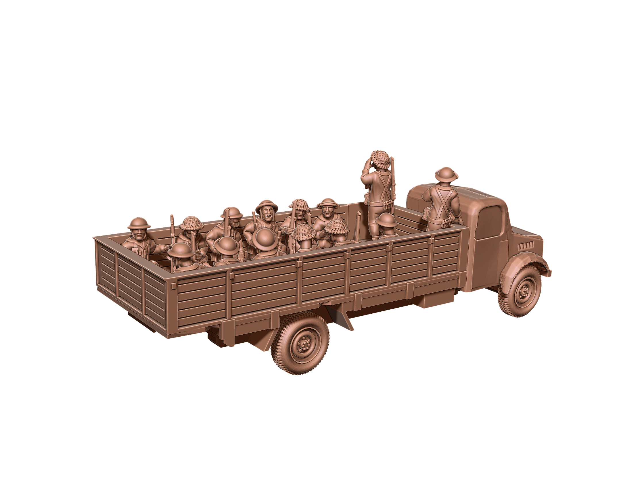 Camion Bedford - British Army - Great for Table Top War Games and Dioramas - Resin 28mm - Eskice Miniature