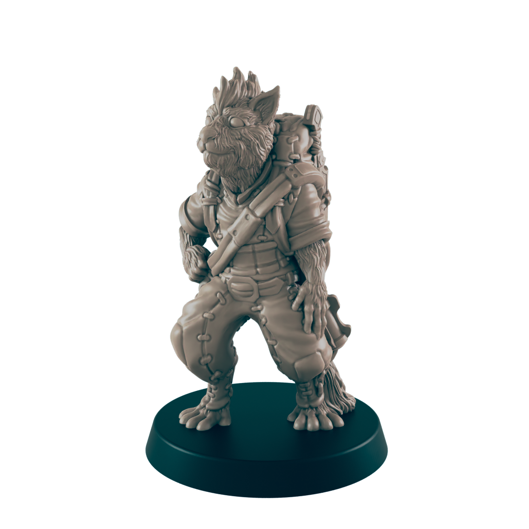 Catfolk Traveller - Everyday Folk - Mini - EC3D - - Dungeons & Dragons - RPG - Tabletop - EC3D - Miniature