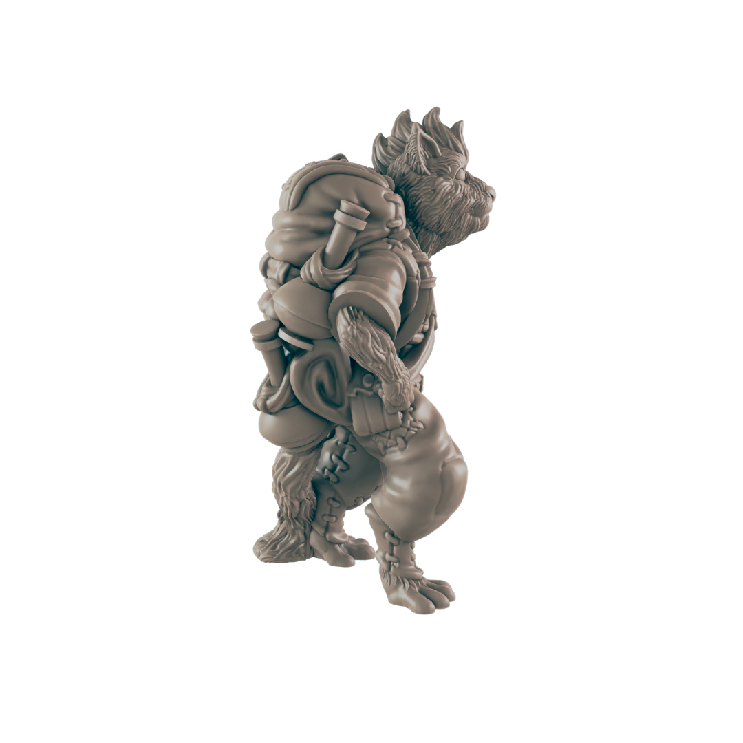 Catfolk Traveller - Everyday Folk - Mini - EC3D - - Dungeons & Dragons - RPG - Tabletop - EC3D - Miniature