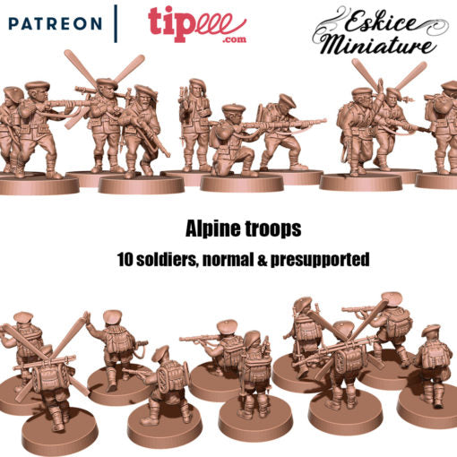 French Alpine Troop Series 1 - French Army - 28mm - Eskice Miniature