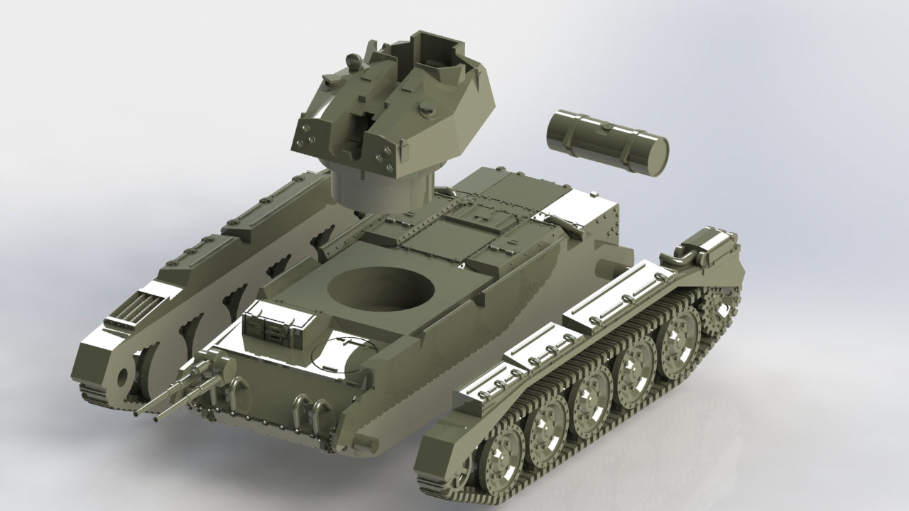 Crusader AA Mark III - UK Army - wargame3d- 28mm Scale